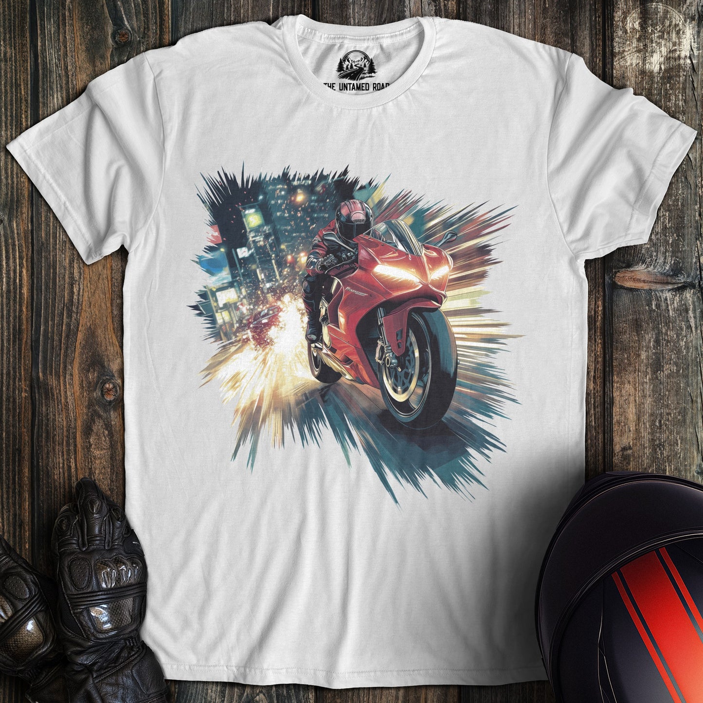 A white colored t-shirt with the words "city duke" printed on the front.