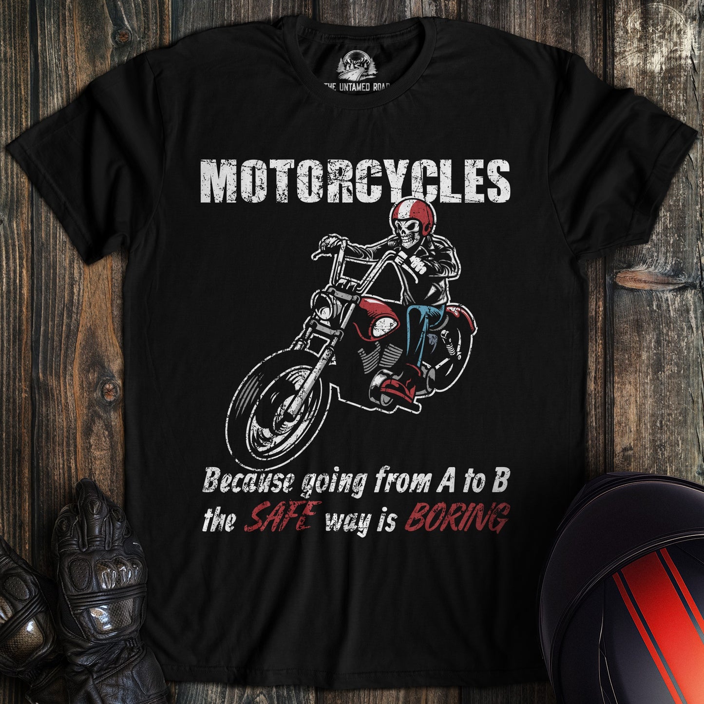 A black colored t-shirt with the words "ato bsafe way" printed on the front.